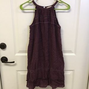 Loft Burgundy Garnet Lace Dress Sleeveless XS